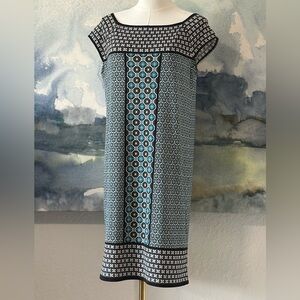 Max Studio Geometric Print S Blues and Blacks